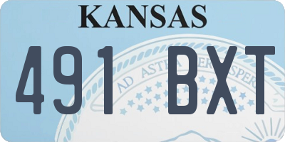 KS license plate 491BXT