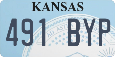 KS license plate 491BYP