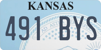 KS license plate 491BYS