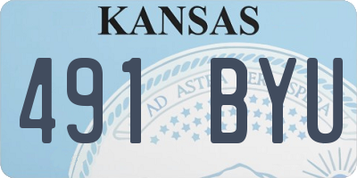 KS license plate 491BYU