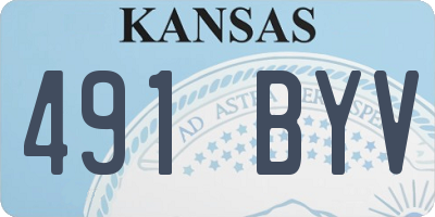 KS license plate 491BYV