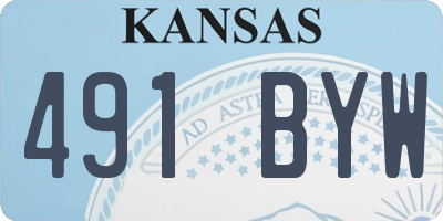 KS license plate 491BYW