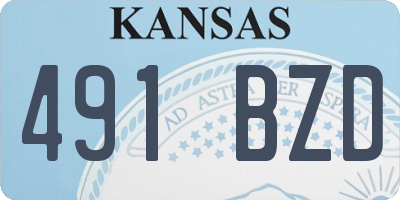 KS license plate 491BZD