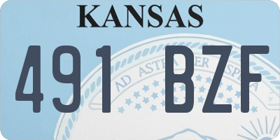 KS license plate 491BZF