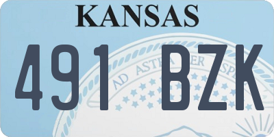 KS license plate 491BZK