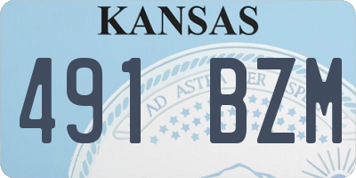 KS license plate 491BZM