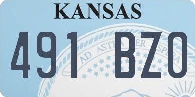 KS license plate 491BZO