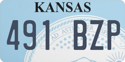 KS license plate 491BZP
