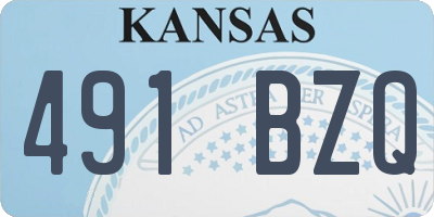 KS license plate 491BZQ