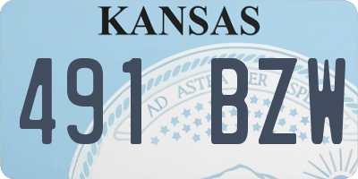 KS license plate 491BZW