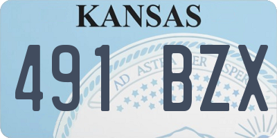 KS license plate 491BZX