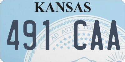 KS license plate 491CAA
