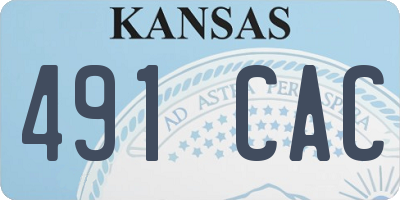 KS license plate 491CAC