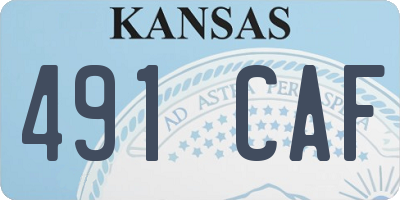 KS license plate 491CAF