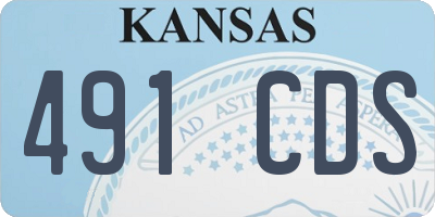 KS license plate 491CDS