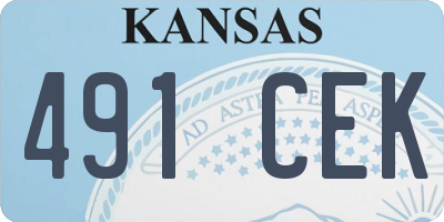 KS license plate 491CEK