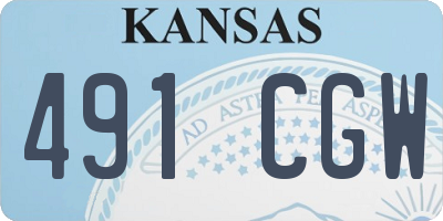 KS license plate 491CGW