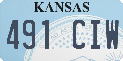 KS license plate 491CIW