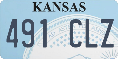 KS license plate 491CLZ