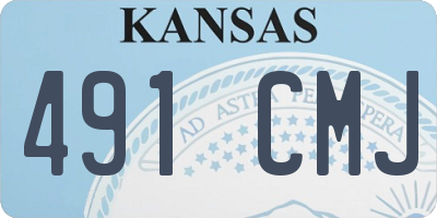 KS license plate 491CMJ