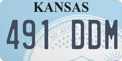 KS license plate 491DDM