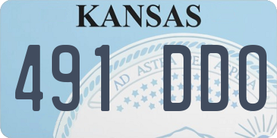 KS license plate 491DDO