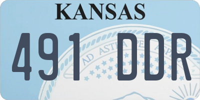 KS license plate 491DDR