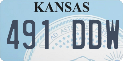 KS license plate 491DDW