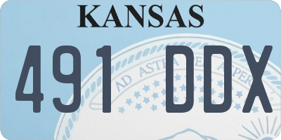 KS license plate 491DDX