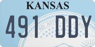 KS license plate 491DDY