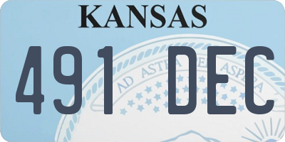 KS license plate 491DEC