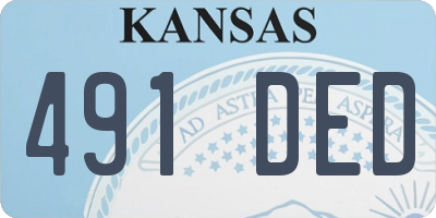 KS license plate 491DED