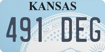 KS license plate 491DEG
