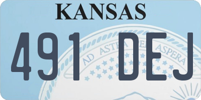 KS license plate 491DEJ