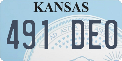 KS license plate 491DEO