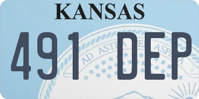 KS license plate 491DEP