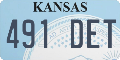 KS license plate 491DET