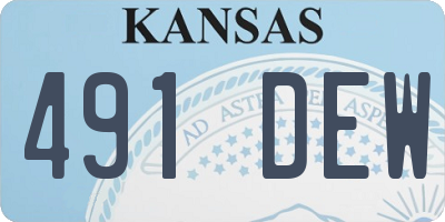 KS license plate 491DEW