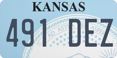 KS license plate 491DEZ