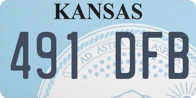 KS license plate 491DFB