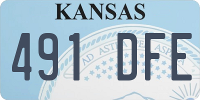 KS license plate 491DFE