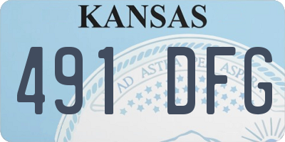 KS license plate 491DFG