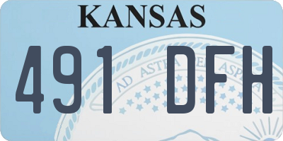 KS license plate 491DFH