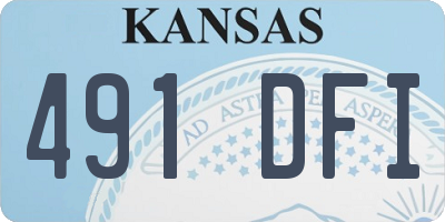 KS license plate 491DFI