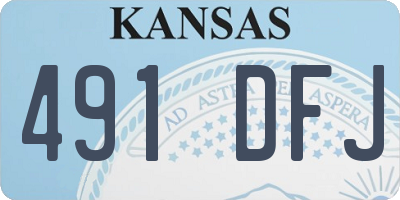 KS license plate 491DFJ