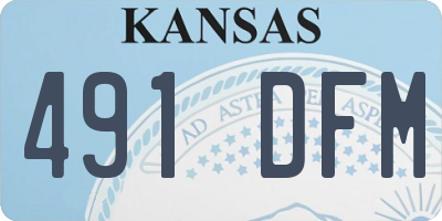 KS license plate 491DFM