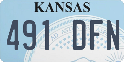 KS license plate 491DFN