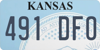KS license plate 491DFO