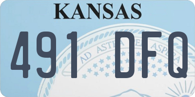 KS license plate 491DFQ