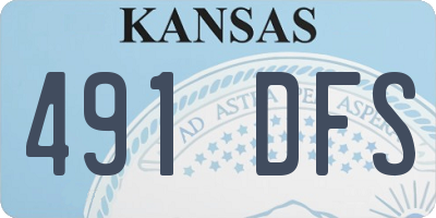 KS license plate 491DFS